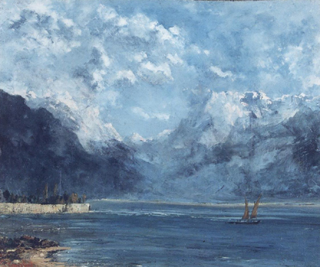 Gustave Courbet  Vue de la Lac Léman